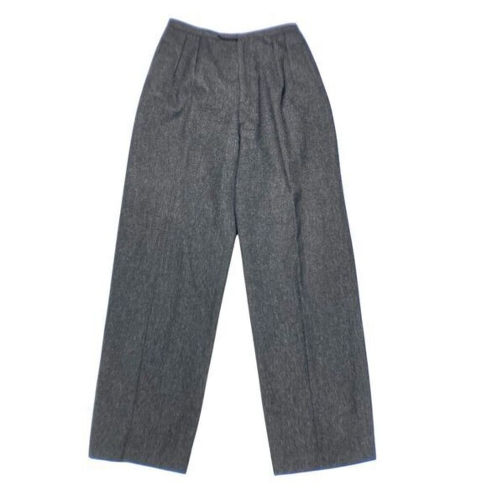 Liz Claiborne Vtg Pleated Wool Dress Pants Women 10 Gray High Rise Dark Academia
